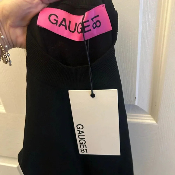 Gauge81 Mao Sleeveless Bodycon Dress Black Cutout Knit Size M Retails $278 - Picture 6 of 7